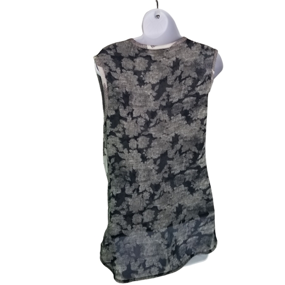 Cabi tango floral draped mixed print sleeveless  tank - Picture 2 of 6